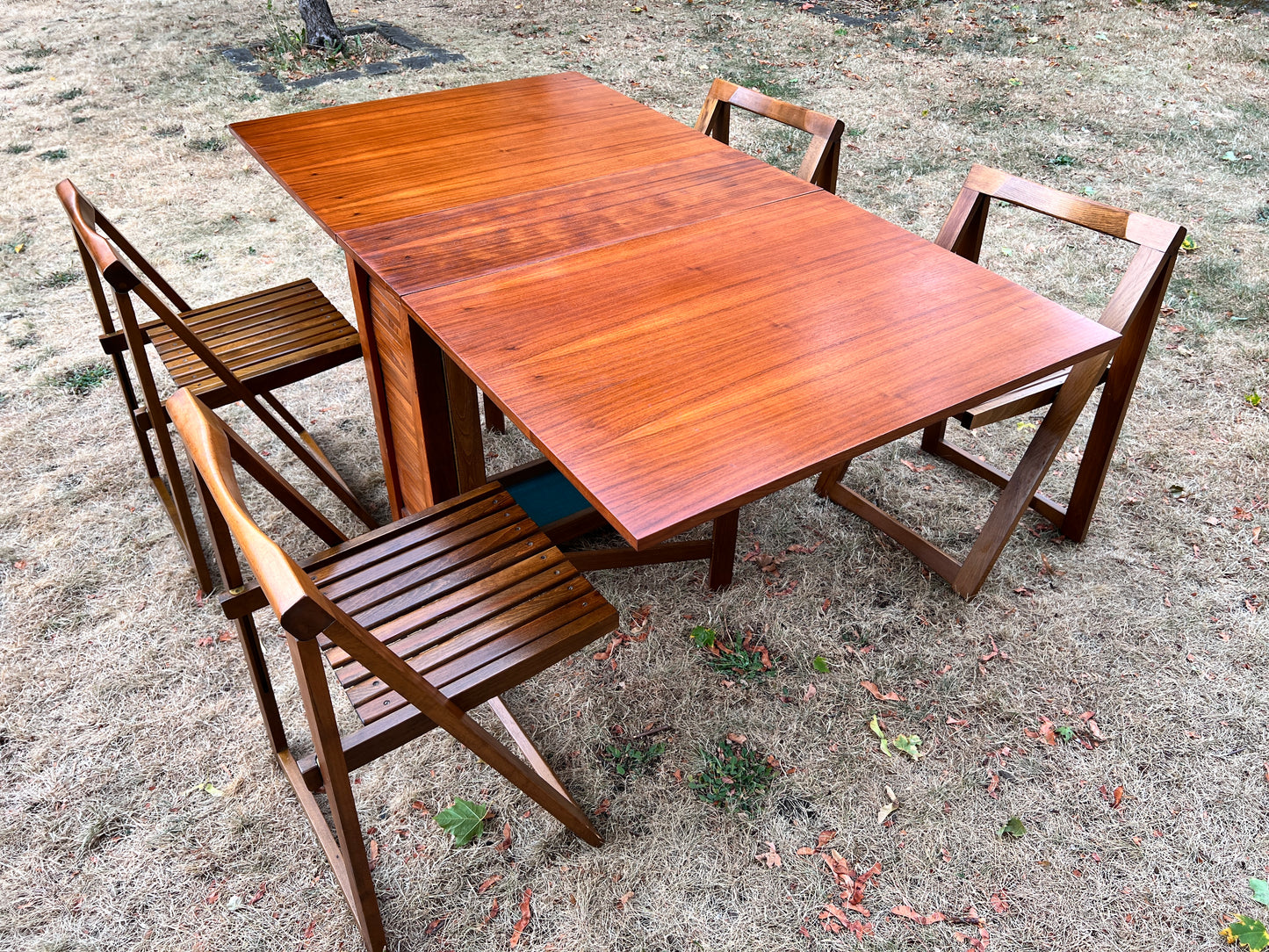 Mid-Century Modern Drop Leaf Table and Chairs