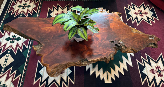 Vintage Live Edge Solid Wood Coffee Table