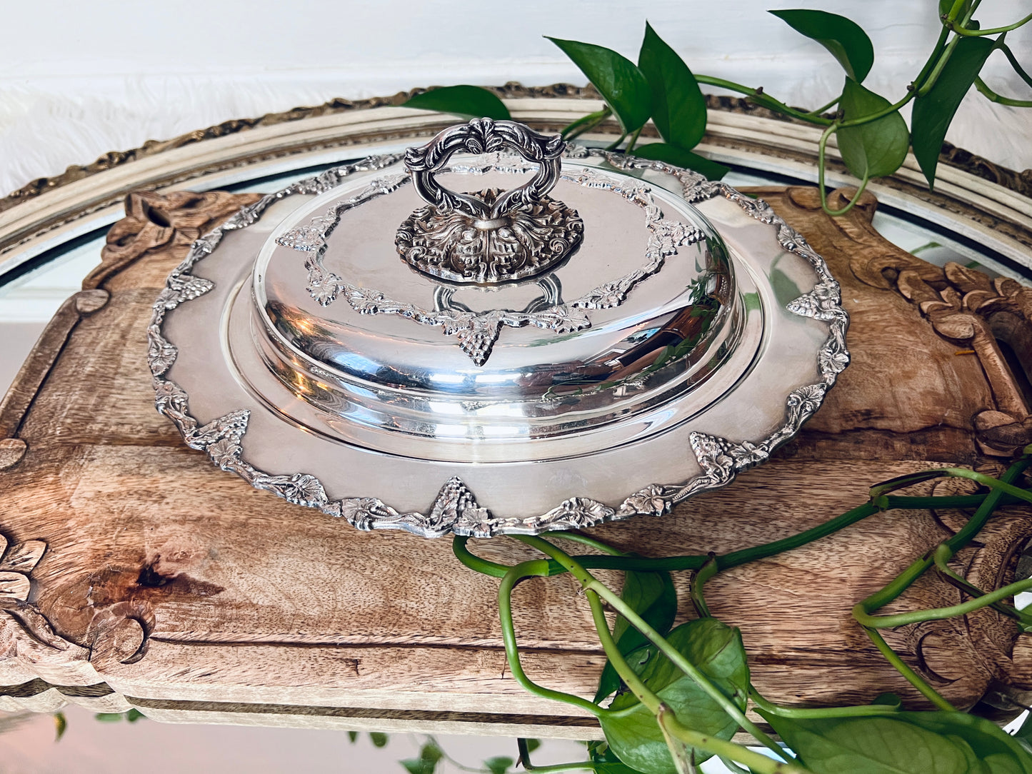 Old English Reproduction Serving Tray