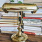 Vintage Brass Piano Bankers Lamp Gold Table Adjustable