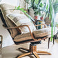 70s recliner office chair tweed funky vintage retro  Edit alt text