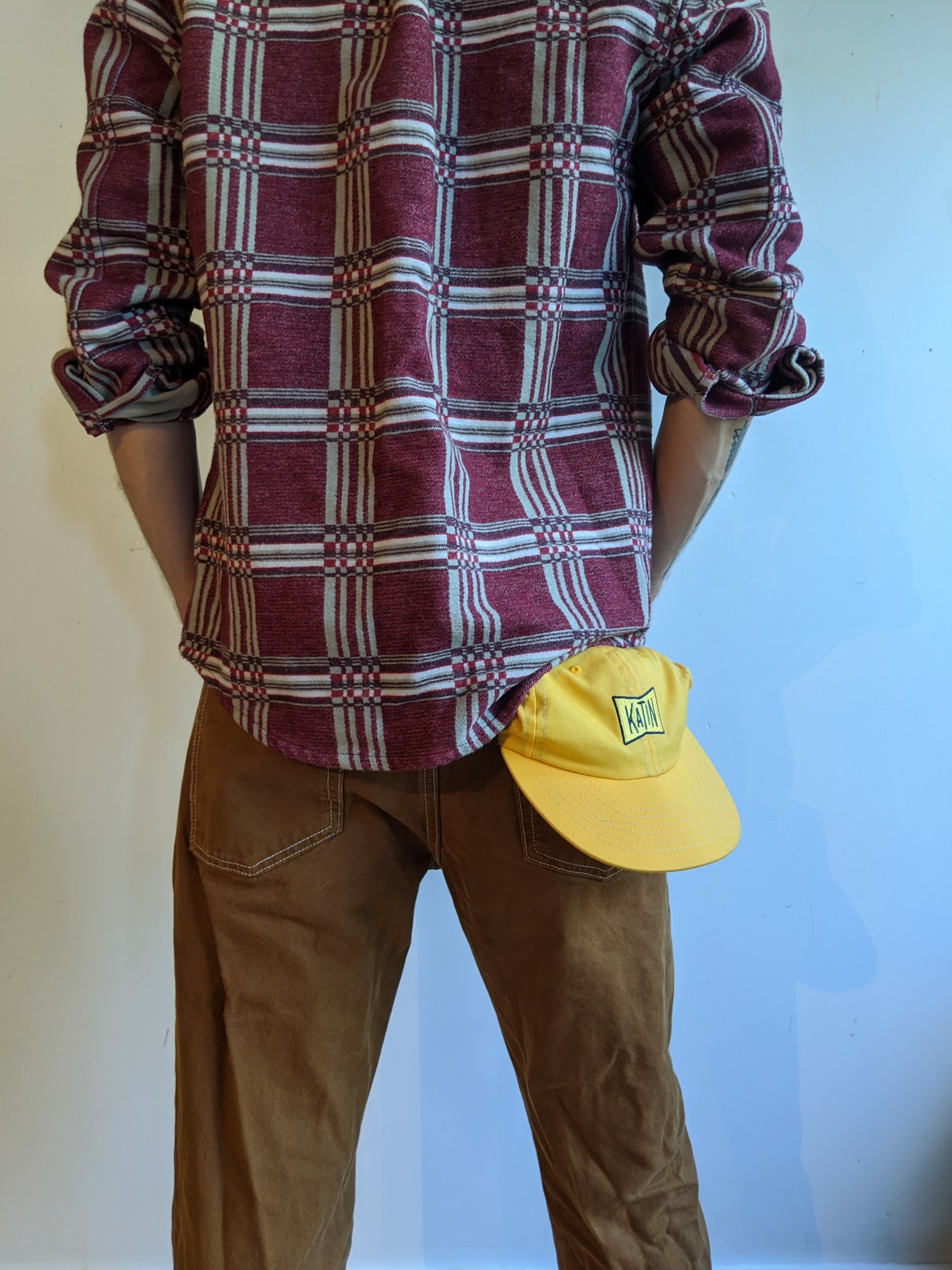 Waxed Cotton Canvas Yellow Surfer 5 Panel Hat