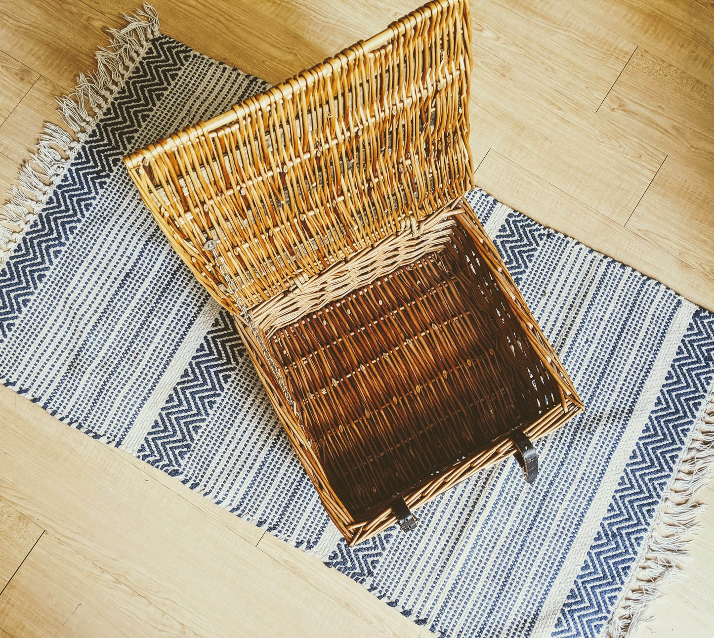 Basket Storage Picnic Vintage Brown