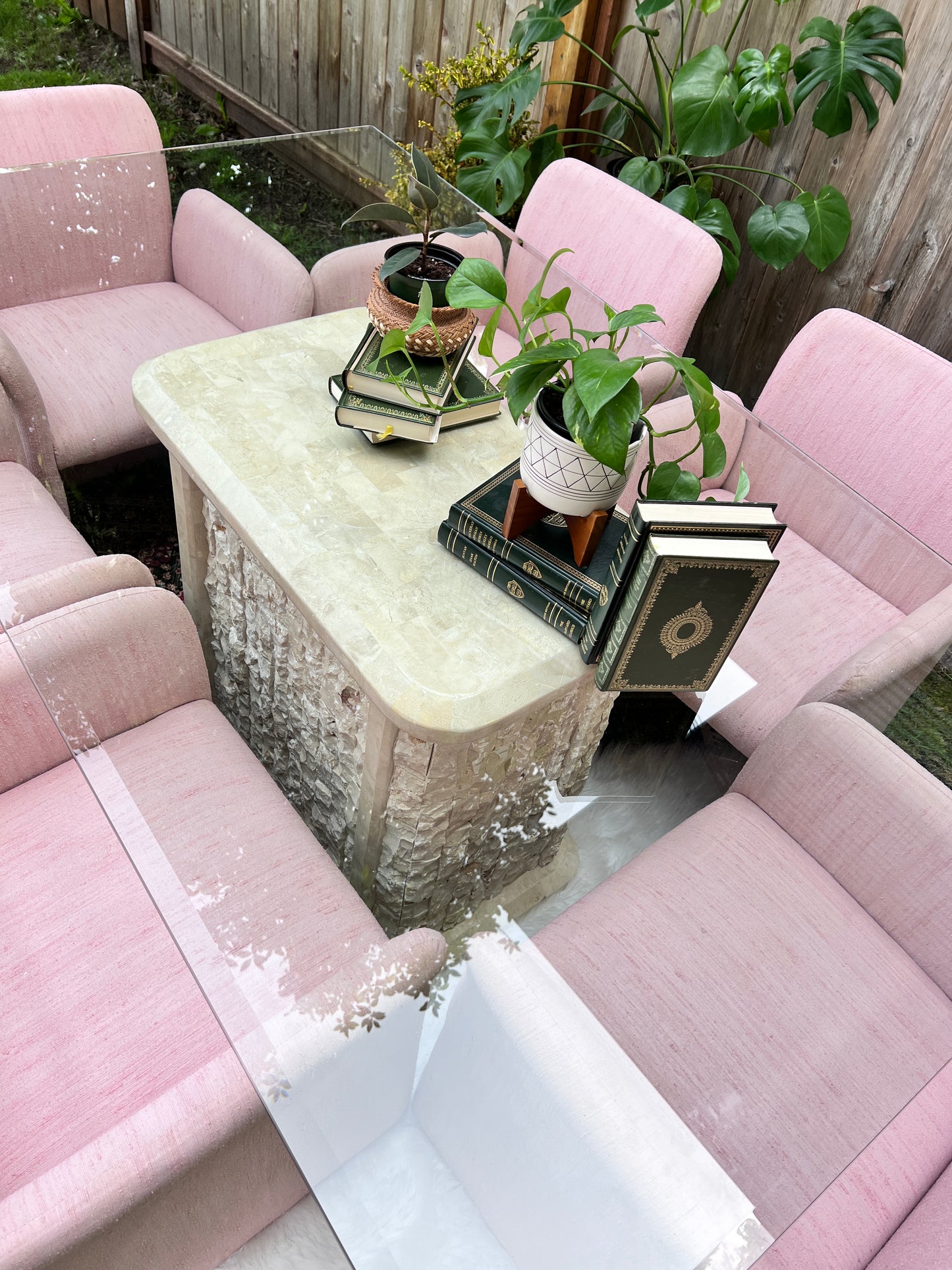 The Pink Chiclet Dining Set