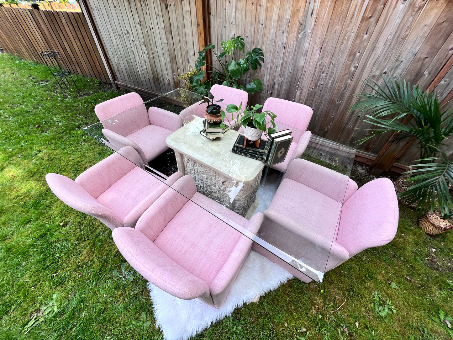 The Pink Chiclet Dining Set