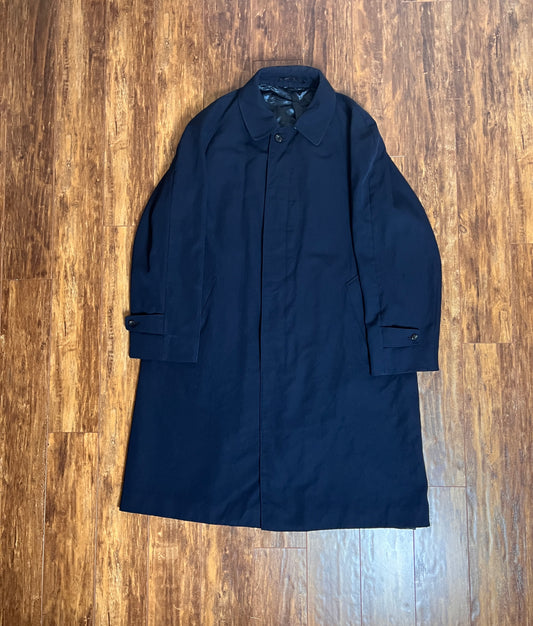 Vintage Navy Blue Mackintosh Overcoat