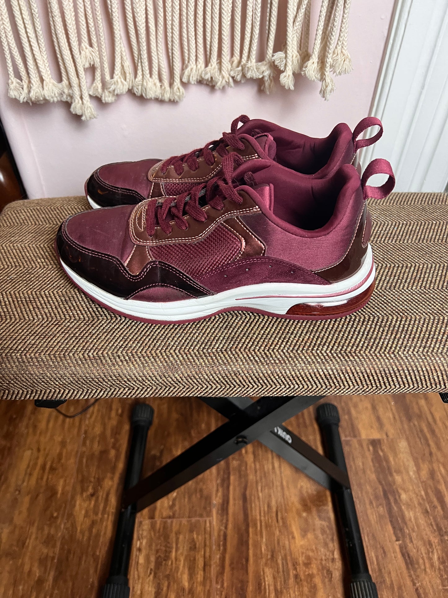 Burgundy Running Shoes
