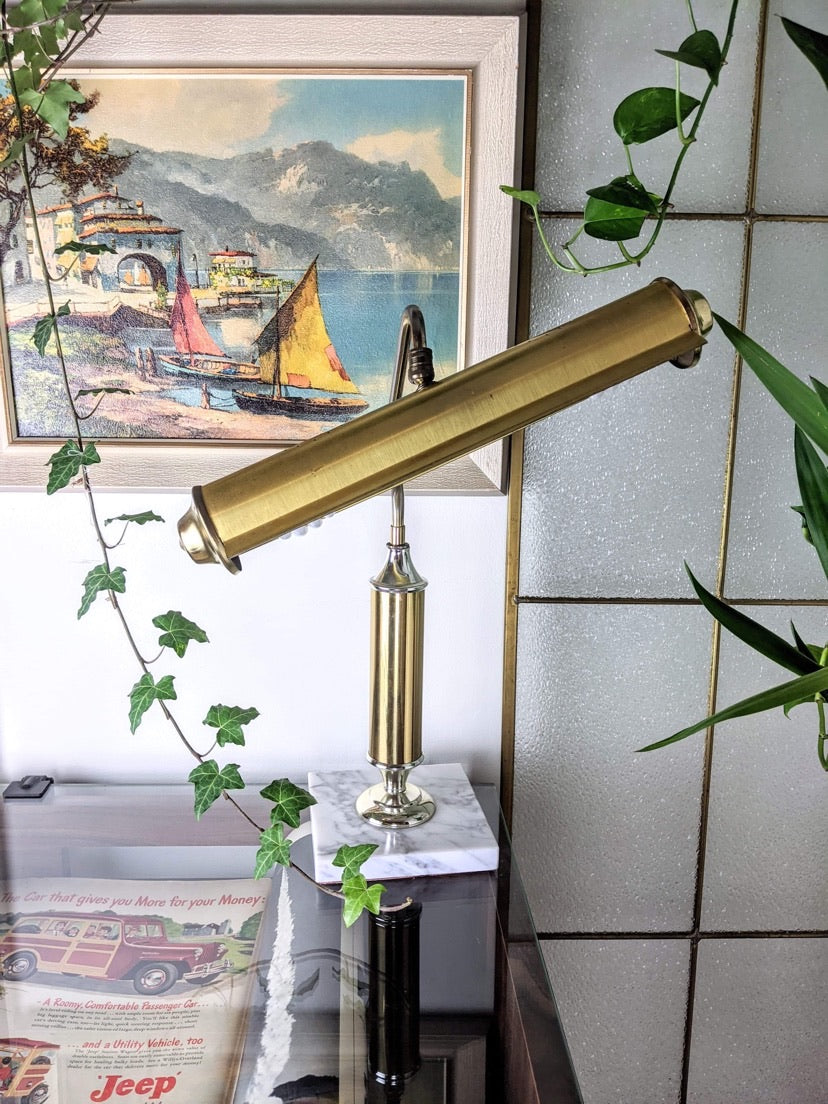 The Cassius Brass & Granite Lamp