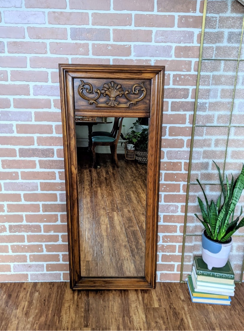 Vintage Solid Oak Mirror Brown Victoria BC Furniture