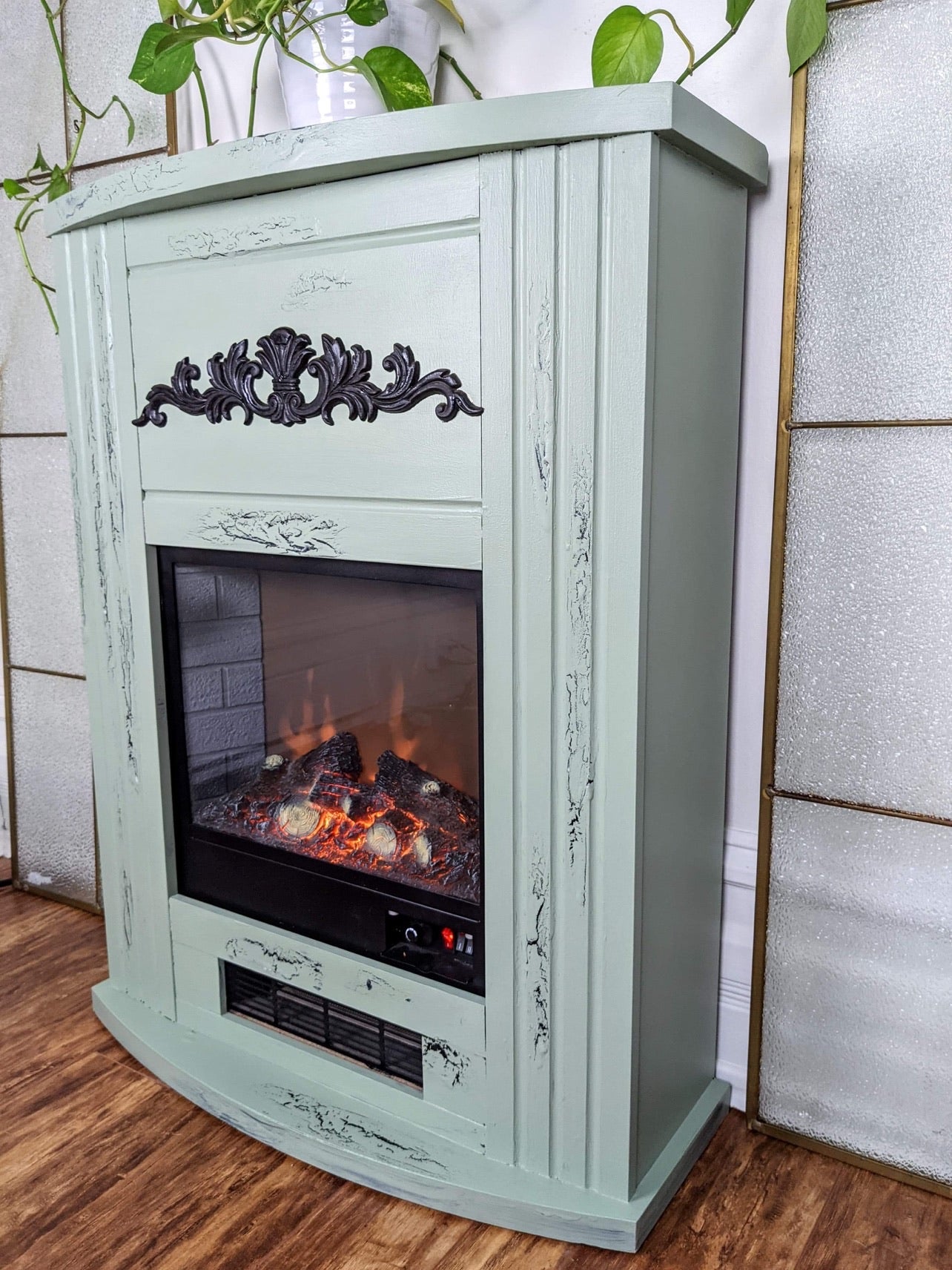 The Sage Green Fireplace