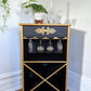 Great Gatsby Art Deco 1920's 1930's Style Black Gold Bar Cabinet Wood Vintage Retro Rare Victoria BC Canada Secondhand Thrift Antique