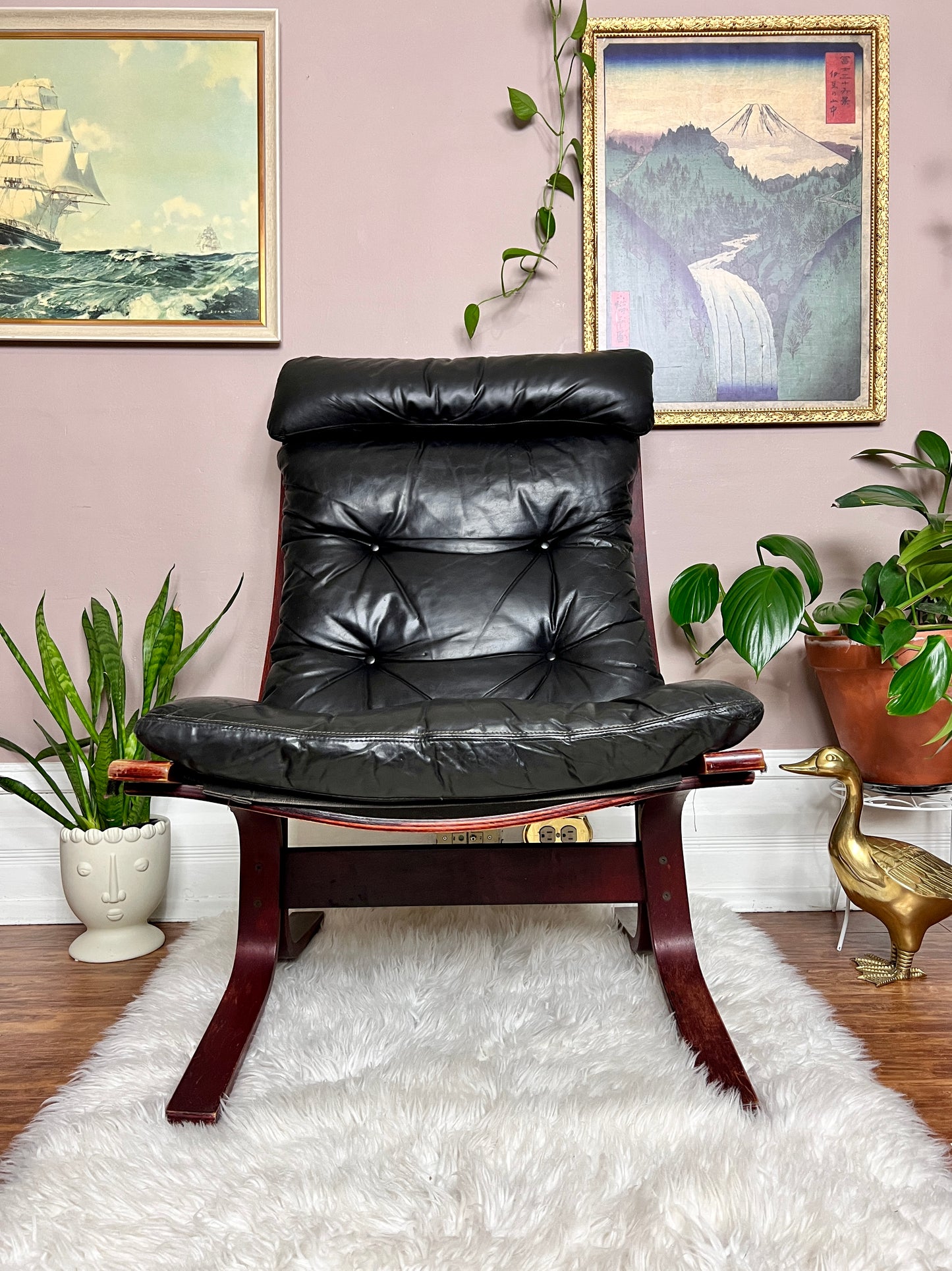 The Black Siesta Chair & Ottoman