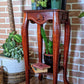 Cherry wood vintage seashell motif plant stand side table victoria bc vintage furniture