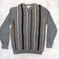Mens cotton sweater stripes 60s style retro 