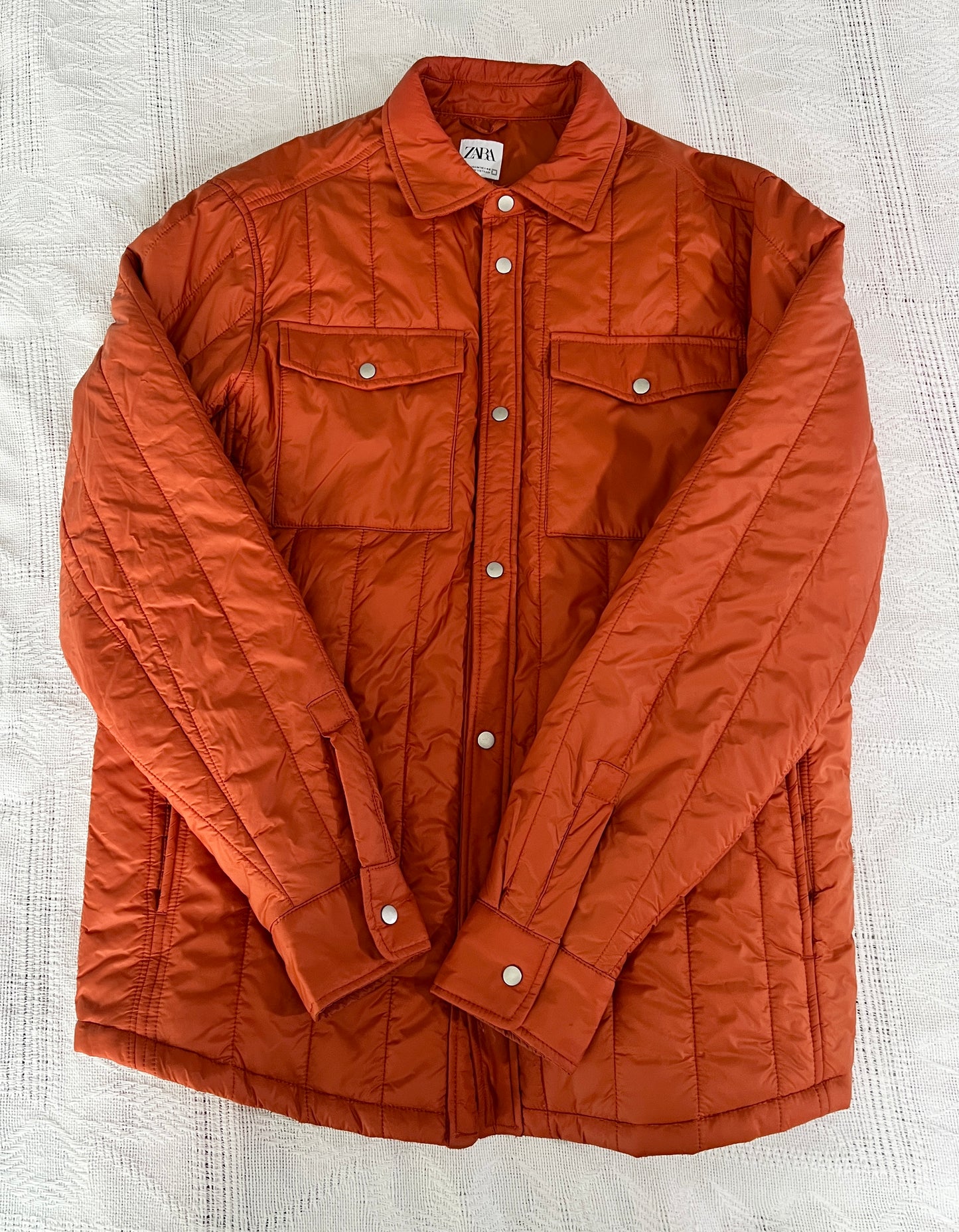 Orange Quilted Jacket